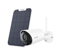 Caméra de sécurité IP WiFi extérieure sans fil avec batterie/solaire, capteur de mouvement PIR, 1080p Time Lapse, vision nocturne IR, audio bidirectionnel, carte microSD