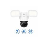 Caméra de sécurité Reolink F850W TrackFlex, projecteur intégré, PTZ, Wi-Fi 6, 4K, double objectif, zoom hybride 6x, projecteur LED 3000 lm, suivi automatique par intelligence artificielle, sirène, ind