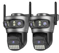 Caméra de sécurité, résolution de 15 Mpx, connectivité Wi-Fi double bande, 2 caméras de 15 Mpx, prise UE