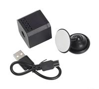 Caméra de sécurité sans fil noire avec point d'accès AP intégré, fonctionne sans connexion Internet ; fonctionnalités pour la vision nocturne et le mouvement, support magnétique pour la surveillance
