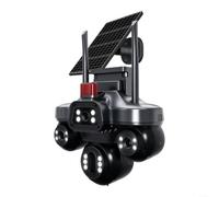 Caméra de sécurité solaire Tapo 4K, 3 lentilles 360° pour PTZ WiFi | Pour énergie solaire, ABS résistant aux intempéries, contrôle par application WiFi 2,4 G, couleur pour vision nocturne