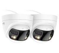 Caméra de sécurité, vue panoramique à 180°, vision nocturne couleur, modèle CR1DR, pack de 2
