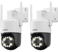 Caméra de sécurité ZOSI 4K, résolution 8MP, vision nocturne couleur, caméra 2PCS 8MP