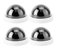 Caméra de Simulation de caméra d'hémisphère ABS, Fausse caméra factice à LED, Fausse caméra de sécurité factice pour supermarchés, hôtels(Blanche)