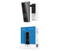Caméra de sonnette avec œil de porte, résolution 2K, vidéo-interphone (dernière génération), compatible avec des portes de 60 à 90 mm d'épaisseur, câble