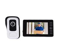 Caméra de sonnette sans fil avec moniteur, système d'interphone vidéo 1080P, écran intérieur 4,3', audio bidirectionnel, grand