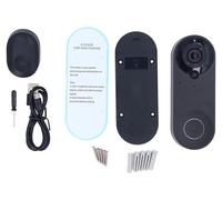 Caméra de sonnette vidéo HD 1080p, 2 Mpx, grand angle 150°, vision nocturne infrarouge, détection de mouvement, sans fil intelligent