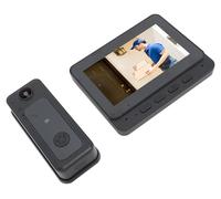 Caméra de sonnette vidéo sans fil 1080p HD, grand angle, vision nocturne, communication bidirectionnelle, Wi-Fi intelligent avec écran pour la surveillance domestique