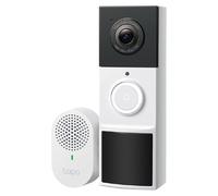 TP-Link Caméra de sonnette vidéo Tapo - Wi‑Fi 2,4 GHz (802.11b/g/n) IP65, noir/blanc, avec câble