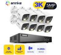 Caméra de surveillance 12MP - Ensemble de 4 caméras dômes IP avec détection de personnes et de véhicules