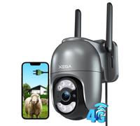 Caméra de surveillance 4G avec carte SIM - Caméra extérieure sans Wi-Fi - 2K HD - Rotation 355° - IP66 - Détection de personnes - Alimentation secteur