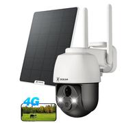 Caméra de surveillance 4G - Sans wifi - 2K - Panneau solaire - Vision nocturne couleur