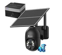Caméra de surveillance 4G solaire 2K 4MP Ctronics - PTZ 360°, vision nocturne couleur 30m, détection humaine PIR ，batterie 10400mAh