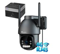 Caméra de Surveillance 4K 8MP - PTZ Vision Nocturne Couleur - Détection Humains/Véhicules/Animaux - NVR, Audio Bidirectionnel, IP66
