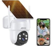 Caméra de Surveillance 4MP WiFi Extérieure sans Fil Solaire, 360° PTZ -Camera compatible avec KIT de surveillance ANRAN