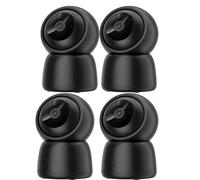 caméra de surveillance 4X 360° orientable Intérieur, Caméra WiFi 2,4GHz / 5GHz Intérieur pour bébé, Détection de personnes par IA, Suivi automatique, Appel à une touche