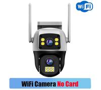 Caméra de surveillance 8 mégapixels - Caméra Wi-Fi - Double objectif - Wi-Fi 2,4 GHz - Zoom numérique 10x - Vision nocturne en couleur - Étanchéité IP66 - Audio bidirectionnel