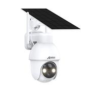 ANRAN Q03 Caméra de Surveillance 2K HD 3MP Batterie Solaire Extérieur sans Fil Détection de Mouvement AI Compatible Alexa Blanc