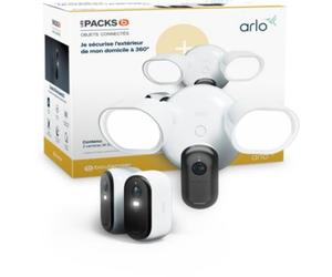 Caméra de surveillance ARLO 2 caméras Essential 3 2K + 1 floodlight