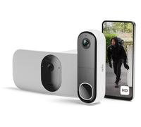Caméra de surveillance Arlo 2K avec projecteur intégré + sonnette vidéo HD, sans fil