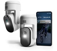 Caméra de Surveillance Arlo Essential 3 HD PTZ, WiFi Extérieure, Vision Nocturne, 2 Caméras Blanc