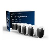 Caméra de surveillance Arlo Pro 6 2K+, lot de 4, caméra de sécurité IP, extérieur, filaire et sans fil, 7,5 m, Amazon Alexa et Google Assistant, voiture
