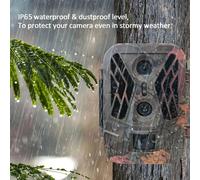 Caméra de surveillance – Caméra de chasse – Caméra de suivi – Caméra d'extérieur – Double objectif 4G – Vidéo 4K, 36 mégapixels