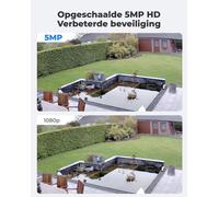 Caméra de surveillance - Caméra de sécurité WiFi - Surveillance par caméra - Pour l'extérieur - 5MP - Caméra PoE intelligente