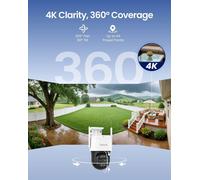 Caméra de surveillance – Caméra dôme extérieure 4K UHD – Zoom 6x et suivi automatique