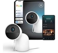 Caméra de Surveillance Connectée Philips Hue Extérieure Filaire, Vision Nocturne, 2K, Blanc