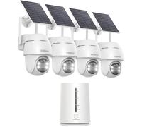 Caméra de Surveillance COOAU 4MP WiFi Extérieure Solaire - 365 Jours - 360° Panoramique