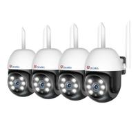 Caméra de surveillance - Ctronics - Kit de 4 - WiFi extérieur - Vision nocturne couleur 20m - Suivi auto