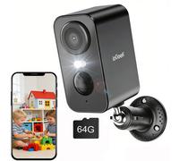 Caméra de surveillance d'extérieur ieGeek 2K, caméra sans fil à batterie, détection de mouvement PIR