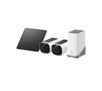 Eufy E40, kit caméra de surveillance avec panneau solaire & Homebase, vision infrarouge