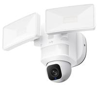 Caméra de surveillance Eufy Floodlight E30, sans fil, orientation panoramique et inclinable à 360°, 2K HD, Wi-Fi 2,4 GHz, 2000 lumens, enregistrement 24h/24, intelligence artificielle, blanc