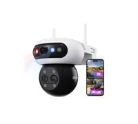 Caméra de surveillance extérieur - EZVIZ - C90f - Triple objectifs 3K (5MP) - Zoom hybride 12x - Reconnaissance faciale 20 m