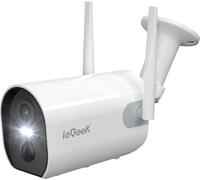 caméra de surveillance extérieure 2K 3MP Batterie 5200mAh，Caméra sans fil WLAN extérieur，Vision nocturne couleur 15 m，Sirène/alarme lumière blanche，Détecteur de mouvement PIR.