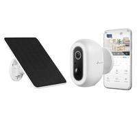 Caméra de Surveillance Extérieure 2K WiFi avec Batterie et Panneau Solaire de 6W - Caméra de Sécurité sans Fil avec Vision Nocturne, Capteur PIR et Application Tuya