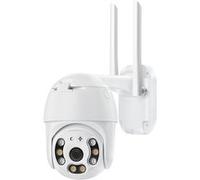 Max excell, Caméra de surveillance extérieure motorisée 5 MP compatible WLAN, Blanc