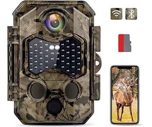 Caméra de surveillance extérieure avec vision nocturne - 32 MP - Caméra d'extérieur avec connexion Internet sans fil.