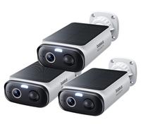 Caméra de surveillance extérieure Baseus Security S1 Lite 3-Cam, alimentée par énergie solaire, avec batterie, connectivité Wi-Fi, et indice de protection IP67