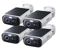 Caméra de surveillance extérieure Baseus Security S1 Lite 4-Cam, alimentée par énergie solaire, avec batterie, connectivité Wi-Fi, et indice de protection IP67