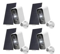 Caméra de surveillance extérieure Batterie solaire - Caméra 2K Surveillance extérieure WLAN Outdoor sans fil Panneau solaire 4PCS