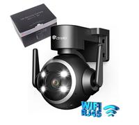 Caméra de surveillance extérieure Ctronics WiFi 2,4/5Ghz - 5MP - Zoom optique 5X - 25M Vision nocturne couleur - Détection humaine