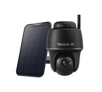 Caméra de surveillance extérieure Reolink Argus PT Ultra + panneau solaire, 4K 8MP, alimentée par batterie, Wi-Fi 2,4/5GHz, suivi automatique, vision nocturne en couleur, détection intelligente, noire