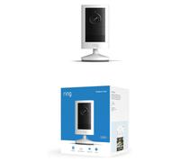Caméra de surveillance extérieure Ring 2K, modèle avec prise secteur (dernière génération), installation facile, vidéo grand angle en résolution 2K, zoom optimisé jusqu'à 6 fois, vision nocturne, coul