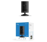 Caméra de surveillance extérieure Ring 2K, modèle avec prise secteur (dernière génération), installation facile, vidéo grand angle en 2K, zoom amélioré jusqu'à 6 fois et vision nocturne, couleur noire