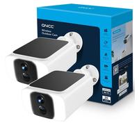 Caméra de surveillance extérieure sans fil - Caméra de sécurité 2K 4MP - Panneau solaire et batterie 4000 mAh - Wi-Fi 2,4/5 GHz - Lot de 2
