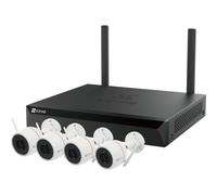 EZVIZ Pack 4 caméras de surveillance H3C 2K+ Blanc + NVR sans fil X5S Noir/Blanc