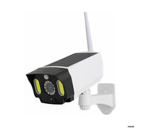 Caméra de surveillance factice - KCVV - LED étanche - Détecteur de mouvement - Solaire - Blanc
